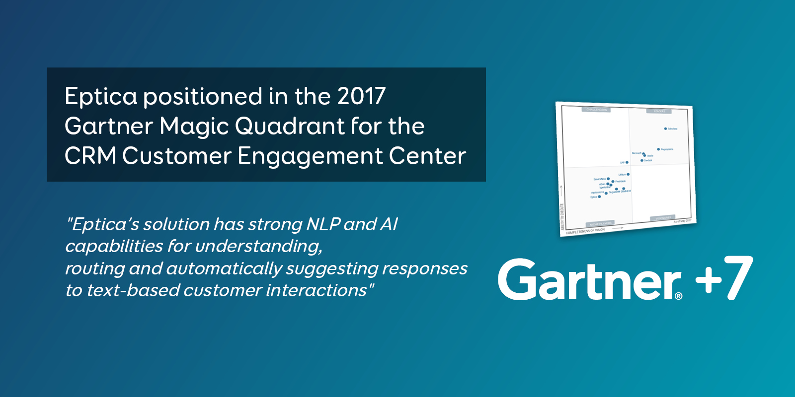 +7! “Gartner award demonstrates our position as a leader of digital